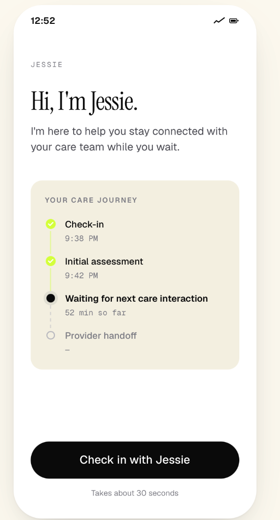 Jessie patient care journey screen